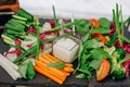 variety vegetables sliced buffet healthy fast food Royalty Free Stock Photo